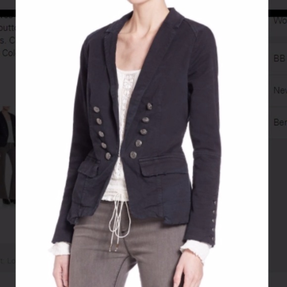 Free People Military Inspired Black Blazer Large - Picture 4 of 16